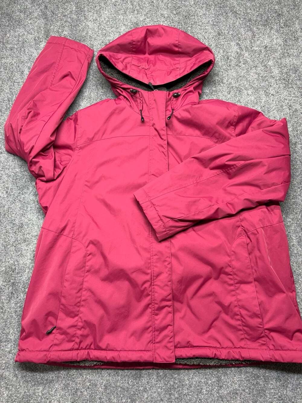 L.L. Bean Winter Warmer Jacket 2X Women Purple Fleece Lined Water/Wind Resistant